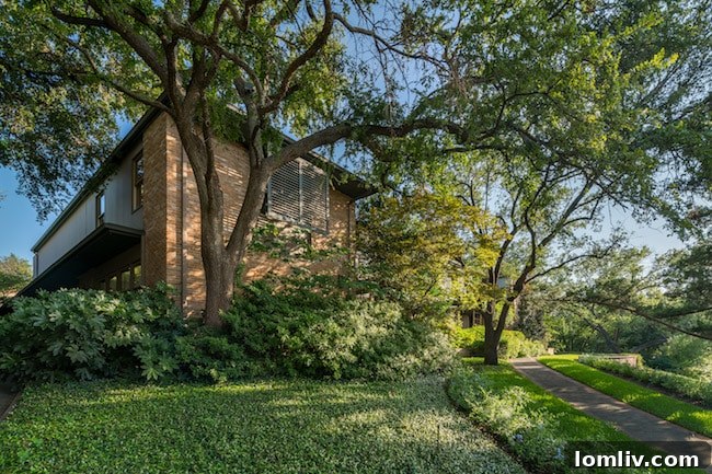 Artistic interior view of the Penson residence, showcasing a blend of light and form