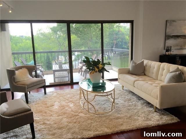 Unit 3C Living Area - Modern Open Concept