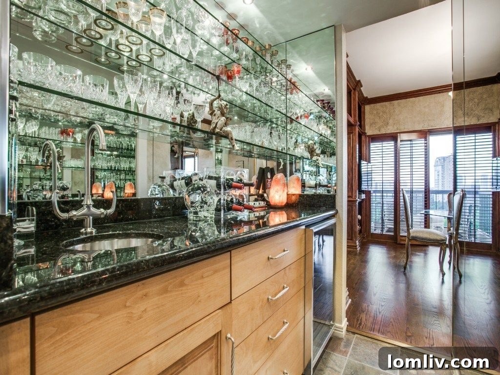 Dedicated Wet Bar with Unique Decor for Entertaining