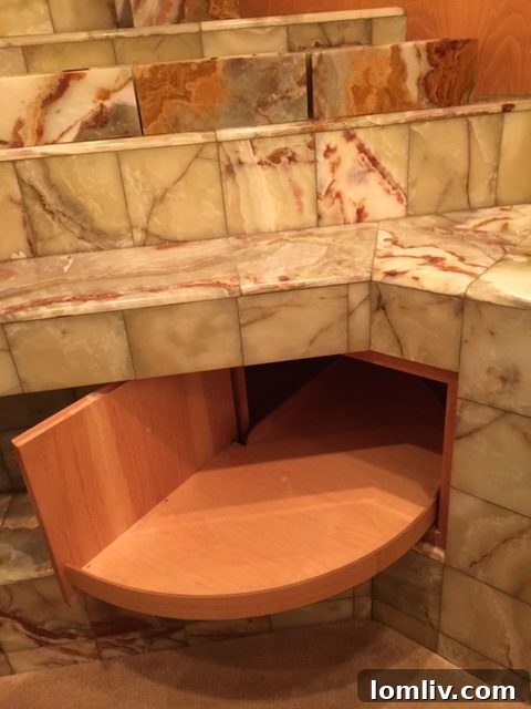 Lazy susan in master bath