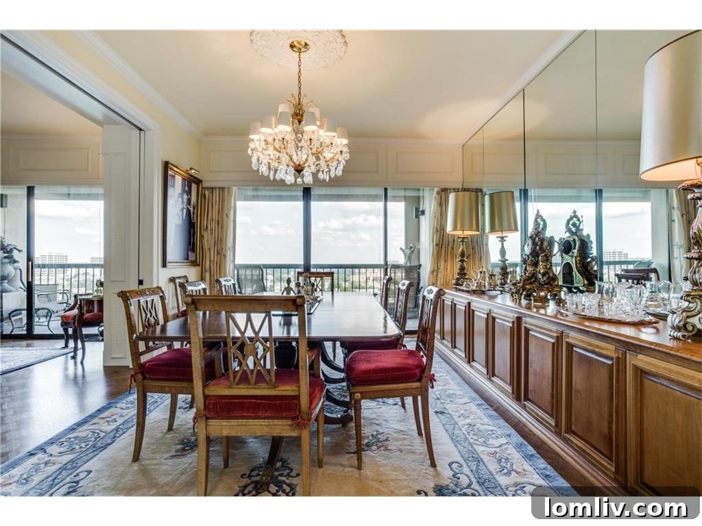 Formal Dining Room with Built-in Storage in Unit 19F