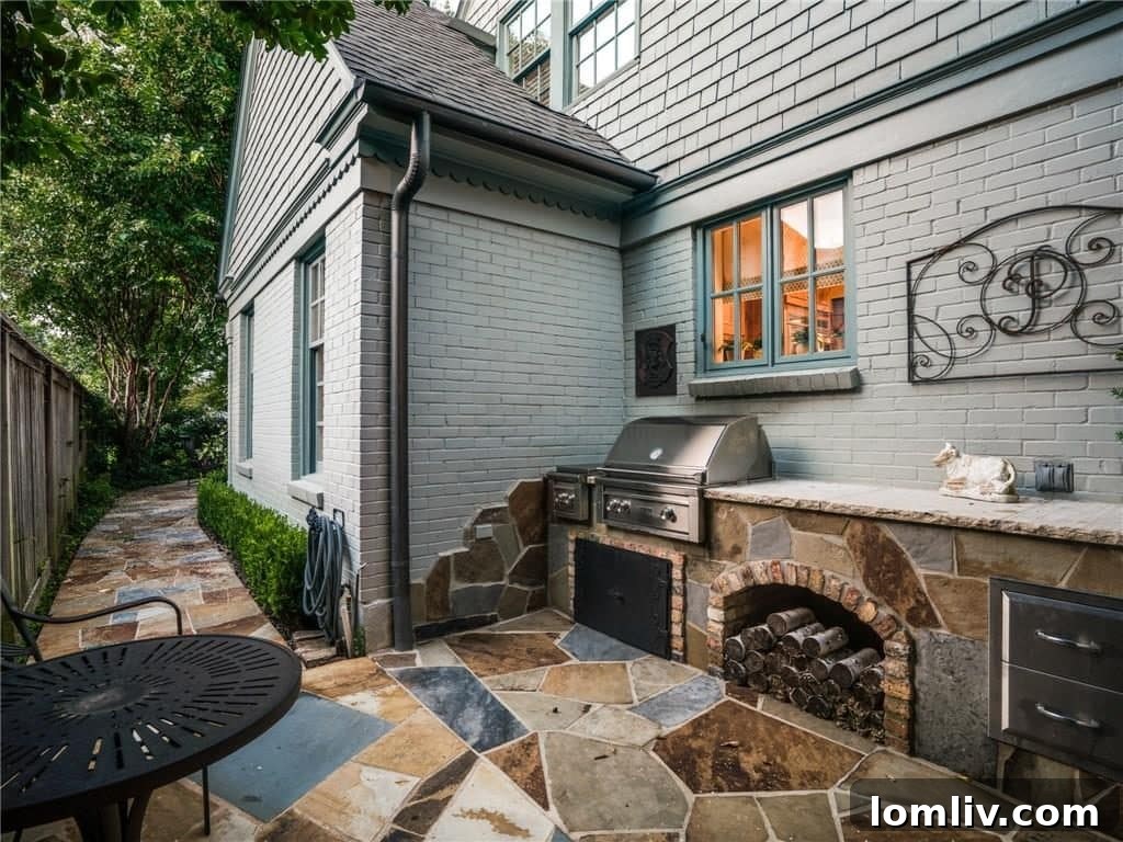 Exterior view of the home's refined architecture