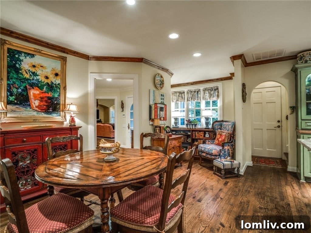Elegant dining room ready for entertaining