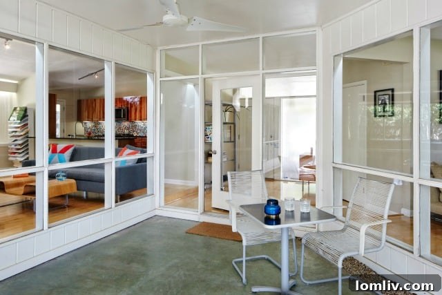 The Y House's backyard, showing connection to nature and private outdoor spaces