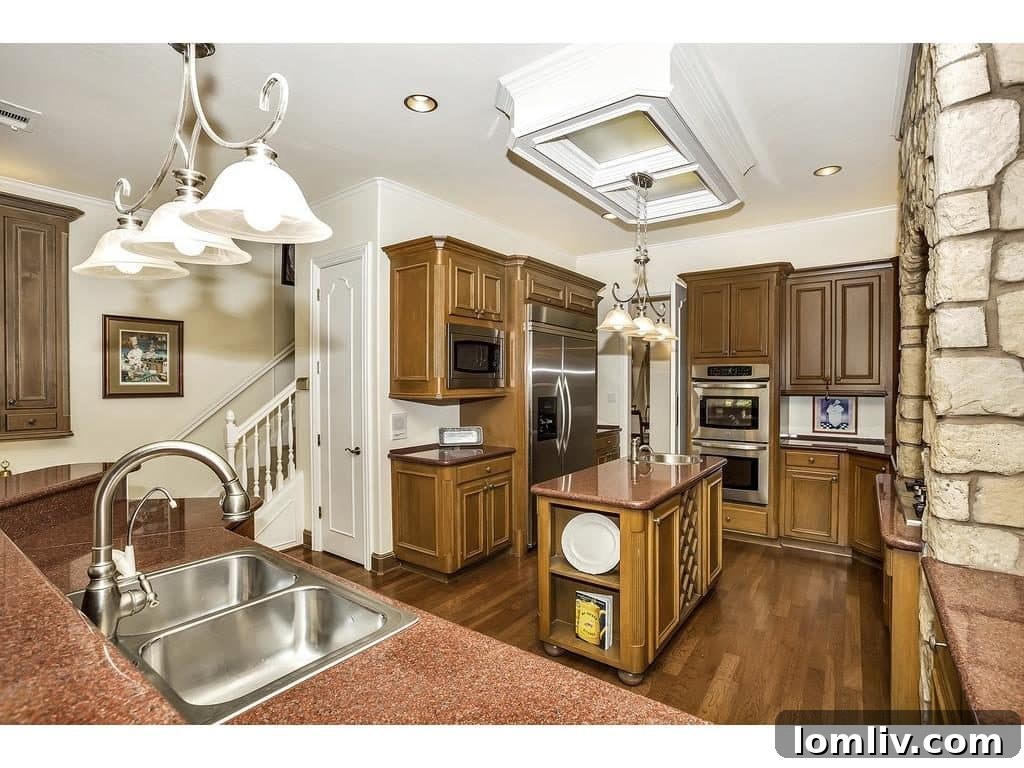 Kitchen Island and Seating Area