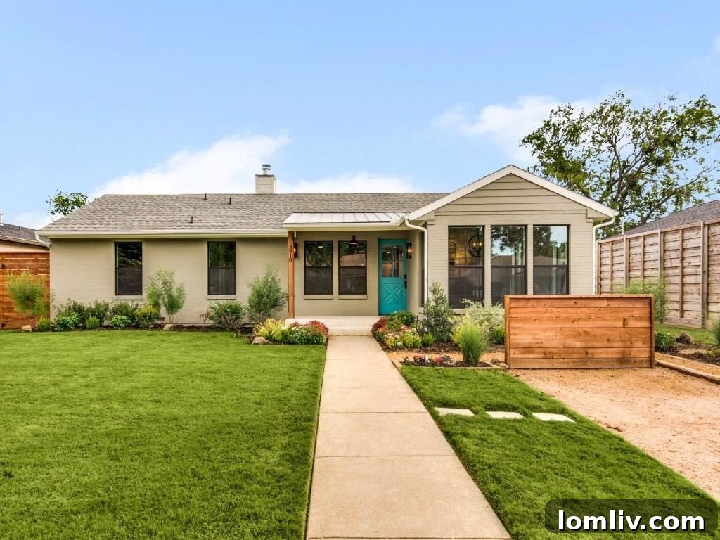 Stunning Modern Ranch Home Exterior in Midway Hollow Dallas