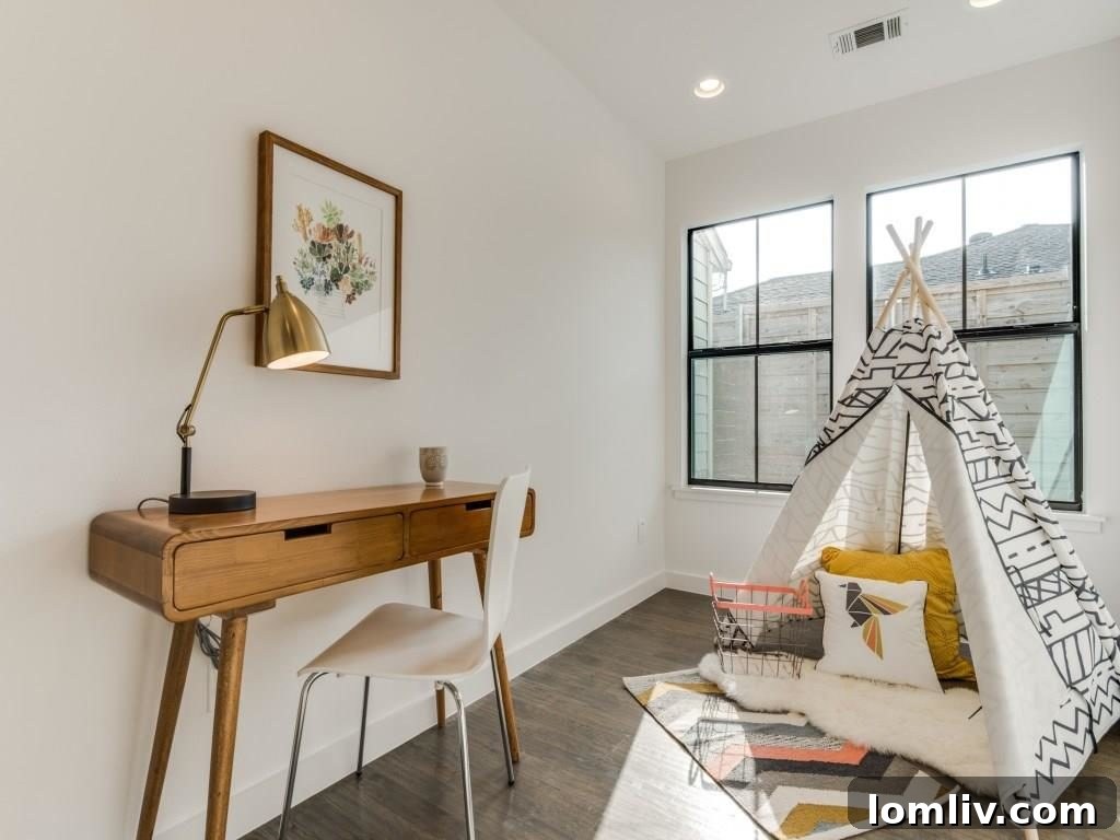 Flexible Room with Barn Doors for Office or Playroom