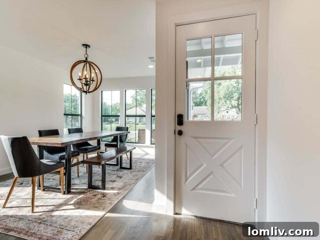 Reimagined Dining Room in a Modern Ranch Home, Formerly a Garage
