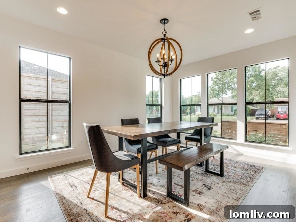 View of the Dining Area in a Reconstructed Midway Hollow Home
