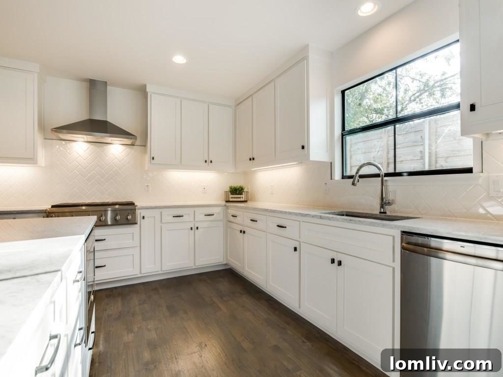 View of Contemporary Kitchen Appliances and Cabinetry