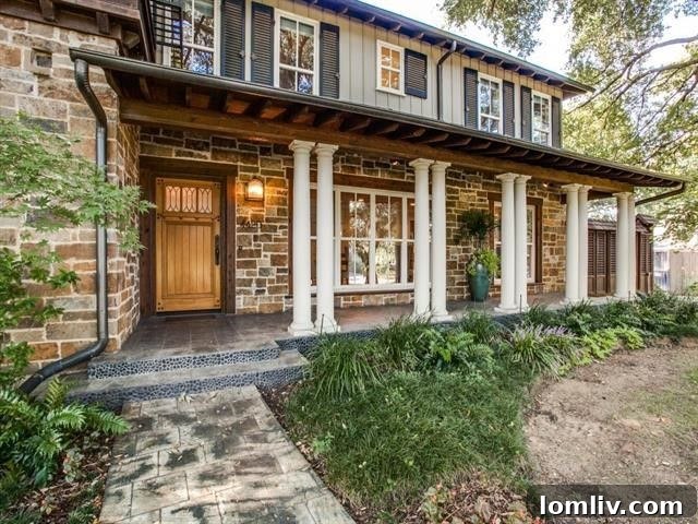 Radiant North Highlands Estate Steals the Show at Dallas Open Houses This Weekend 3 Grand living area with high ceilings and large windows at 4420 Cedarbrush Dr.