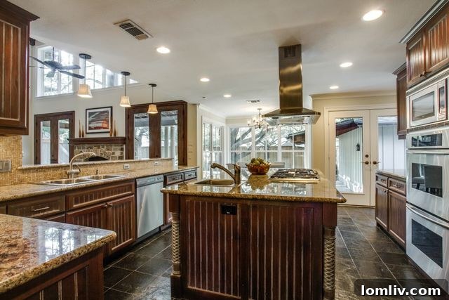 Radiant North Highlands Estate Steals the Show at Dallas Open Houses This Weekend 5 Inviting family room with fireplace and hardwood floors at 4420 Cedarbrush Dr.