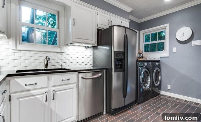Contemporary Kitchen with Stainless Steel Appliances