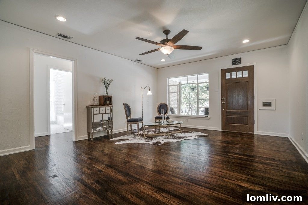 The elegant and fully renovated interior of 1022 Cordova St., blending traditional charm with modern comforts.