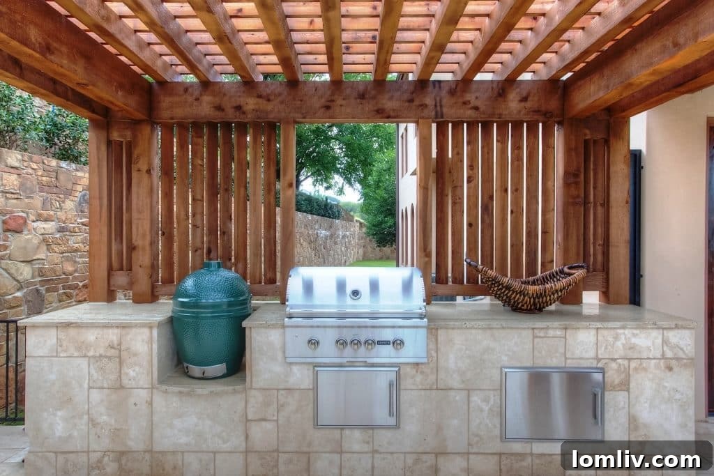 Mira Vista: What Every Buyer Wants 6 Newly added outdoor kitchen area at 6808 Shadow Creek Court, perfect for entertaining