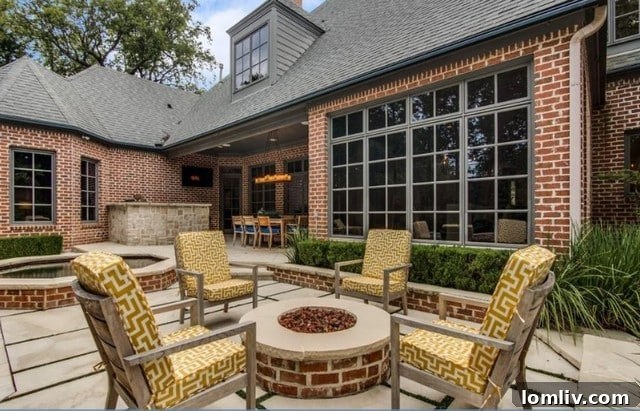Relaxing Fire Pit Area in Dallas Luxury Garden