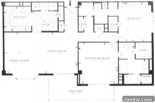 Beverly 'Thin' Unit floor plan illustration