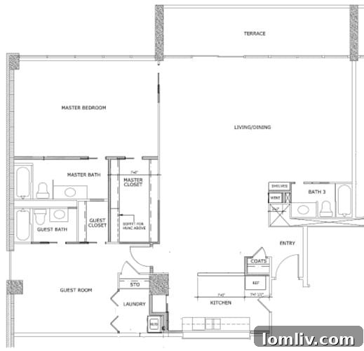 Athena 'Thick' Corner Unit floor plan with two window faces