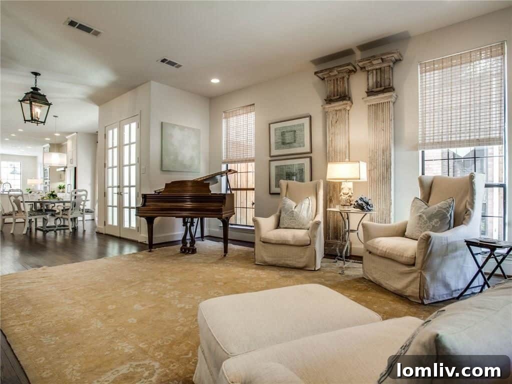 Spacious master bathroom with double vanity and contemporary design