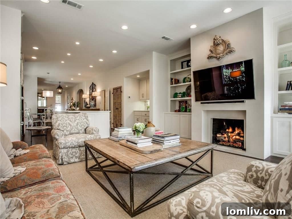 Gourmet kitchen with quartz countertops, Wolf cooktop, and Bosch ovens in a designer Park Cities home
