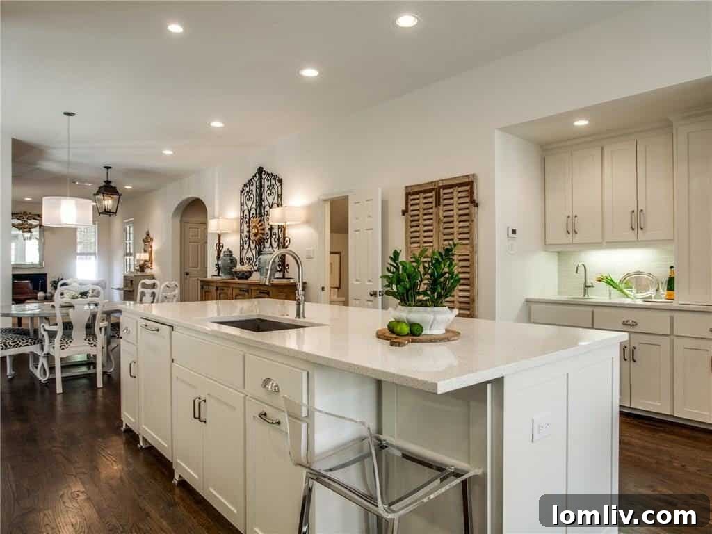 Stylish kitchen island with seating, perfect for casual dining and entertaining