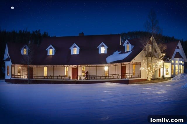 Christy Rost's beautifully renovated historic home in Breckenridge, Swan's Nest, during winter