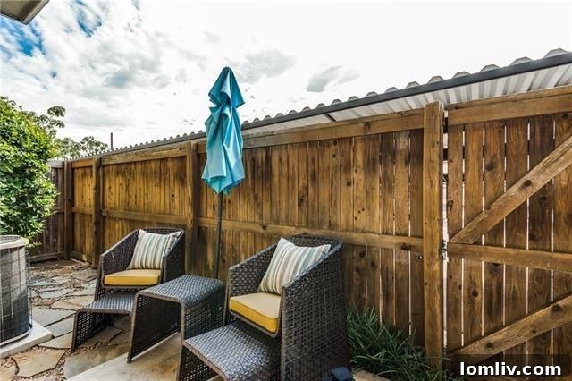 Dining room view towards the private patio and exterior access