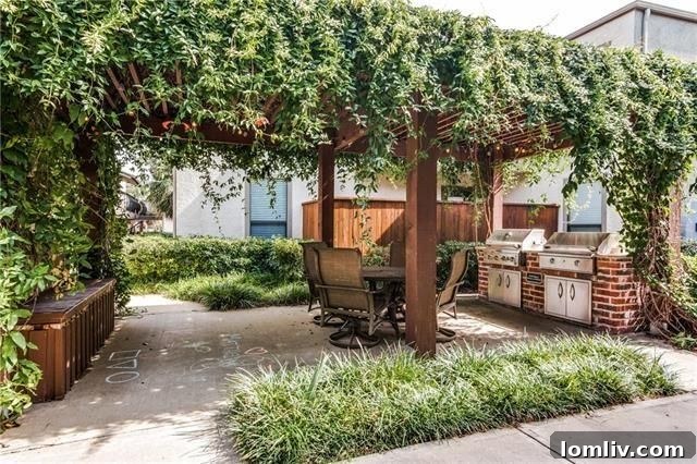 Pathway leading to the covered parking spaces, offering convenience and protection