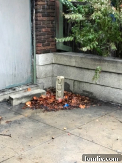 A close-up of the Bianchi House's unique stone and concrete work, showcasing Didaco Bianchi's craftsmanship.