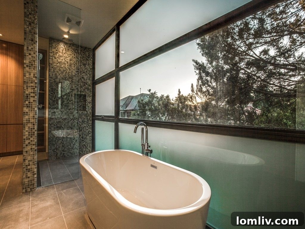 Guest Bedroom with Large Windows