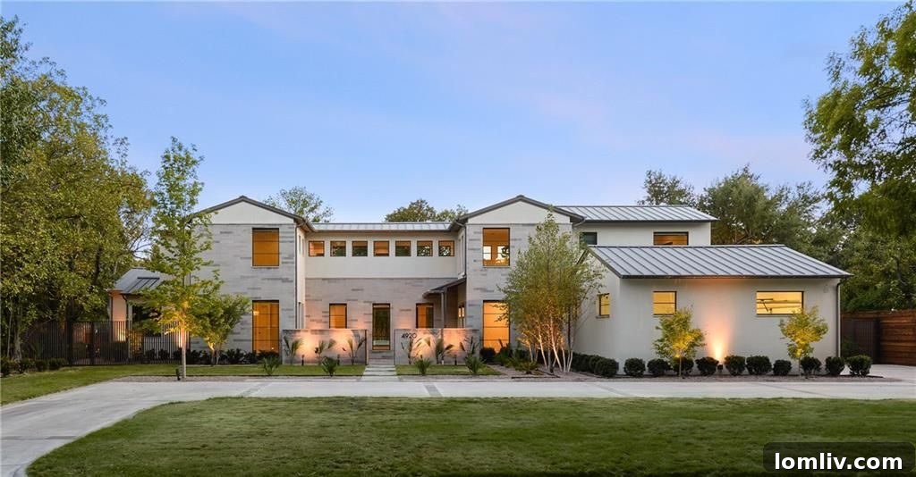 Exquisite modern exterior of 4920 Mangold Circle, Dallas