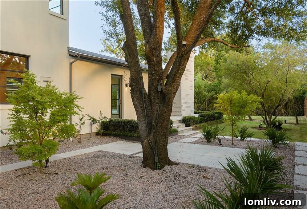 Beautifully landscaped courtyard creating a private outdoor retreat