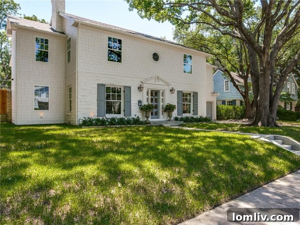 Stunning renovated traditional home exterior in West Highland Park