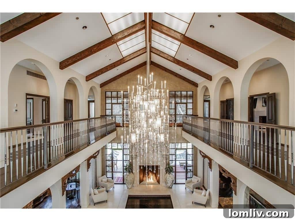 Indoor Pool Foyer Turtle Creek Home