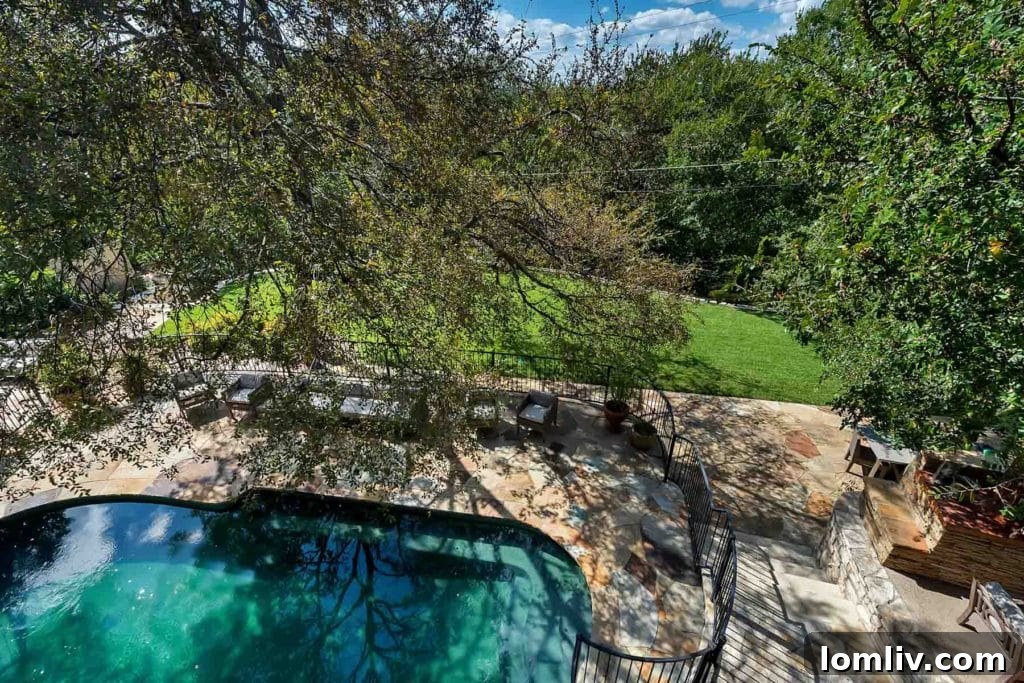 Second floor balcony with aerie views of Fort Worth