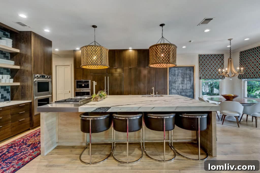 Lavish kitchen with quartz countertops and custom cabinetry