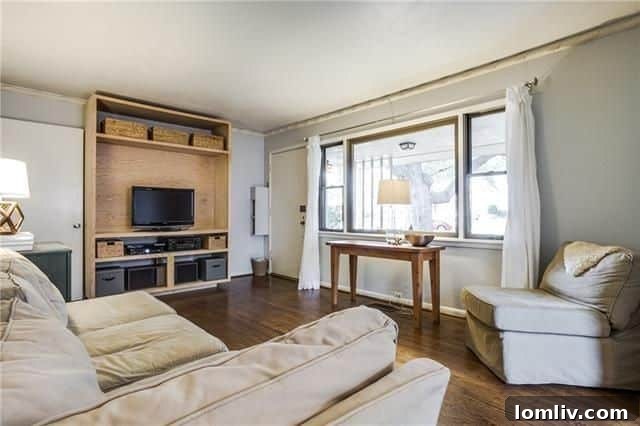 Cozy living room with fireplace and modern decor