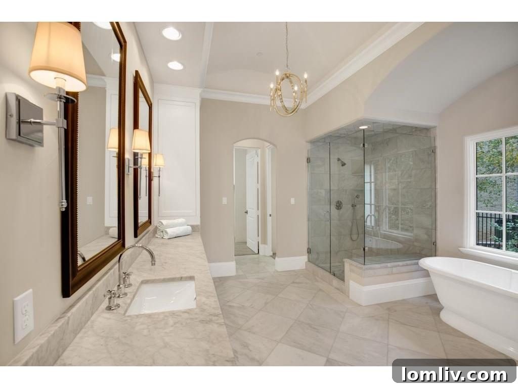 Spacious Master Bathroom with Dual Vanities