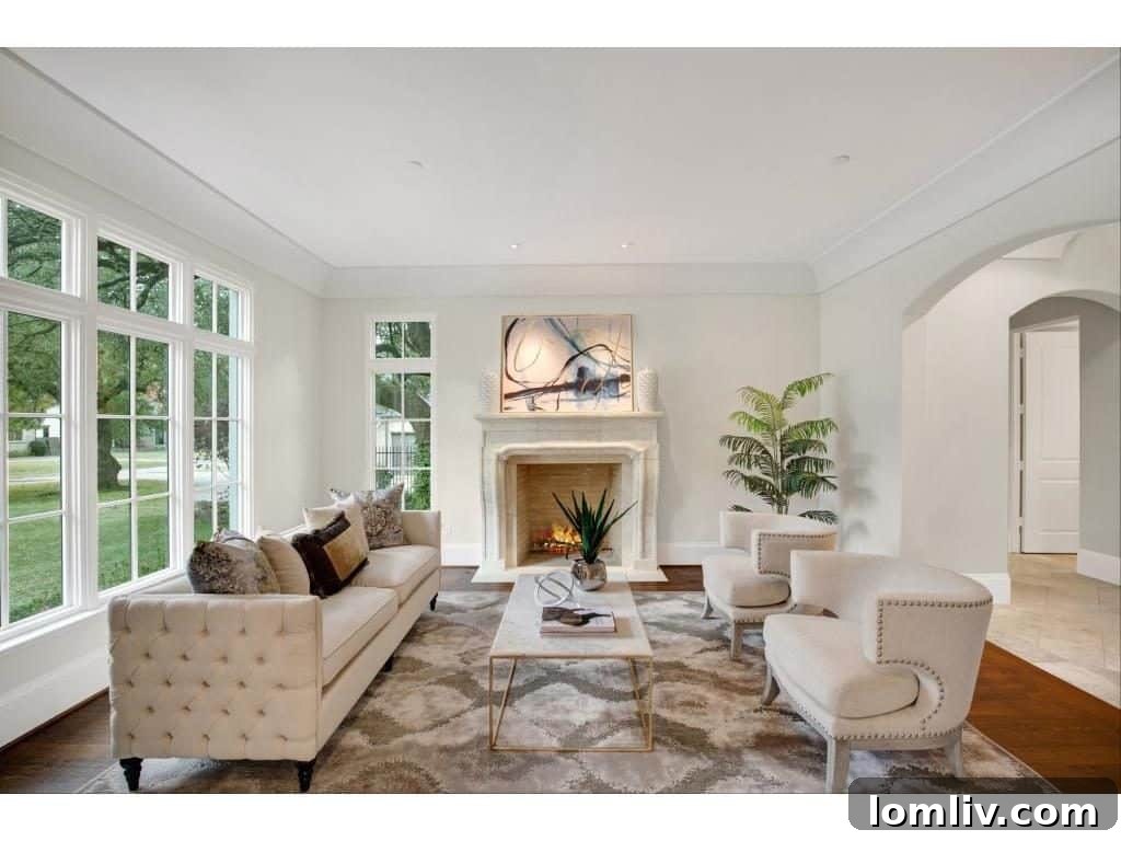 Formal Living Room with Fireplace