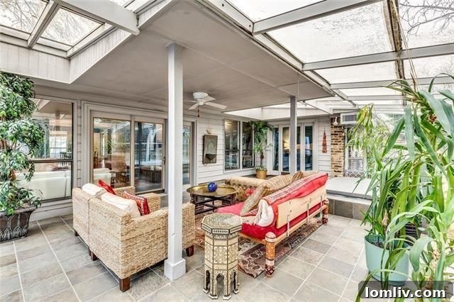 Backyard View of Sunroom