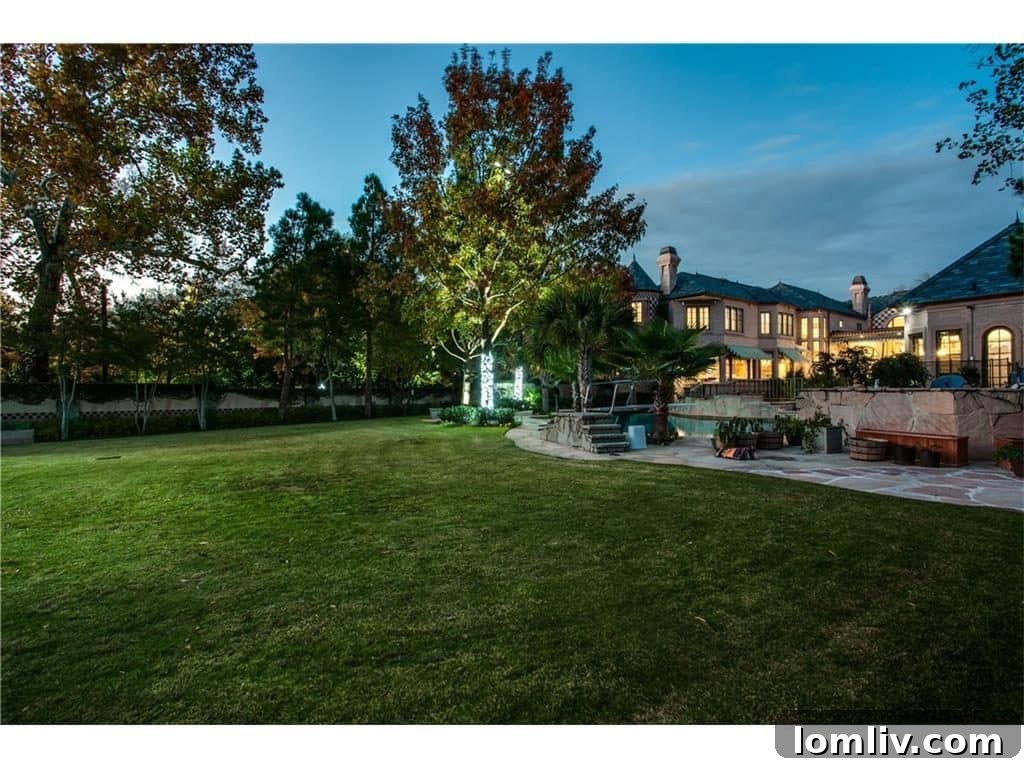 View of the Mansion from a Distance, Showcasing its Grandeur