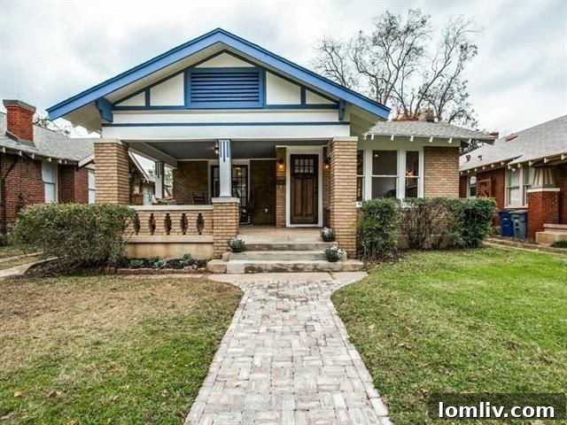 Dallas Open House Spotlight: A Masterpiece Craftsman in Junius Heights 13 Charming exterior of 611 N. Montclair Ave Craftsman home