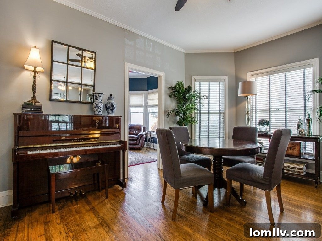 Luxuriously updated bathroom with basketweave marble flooring