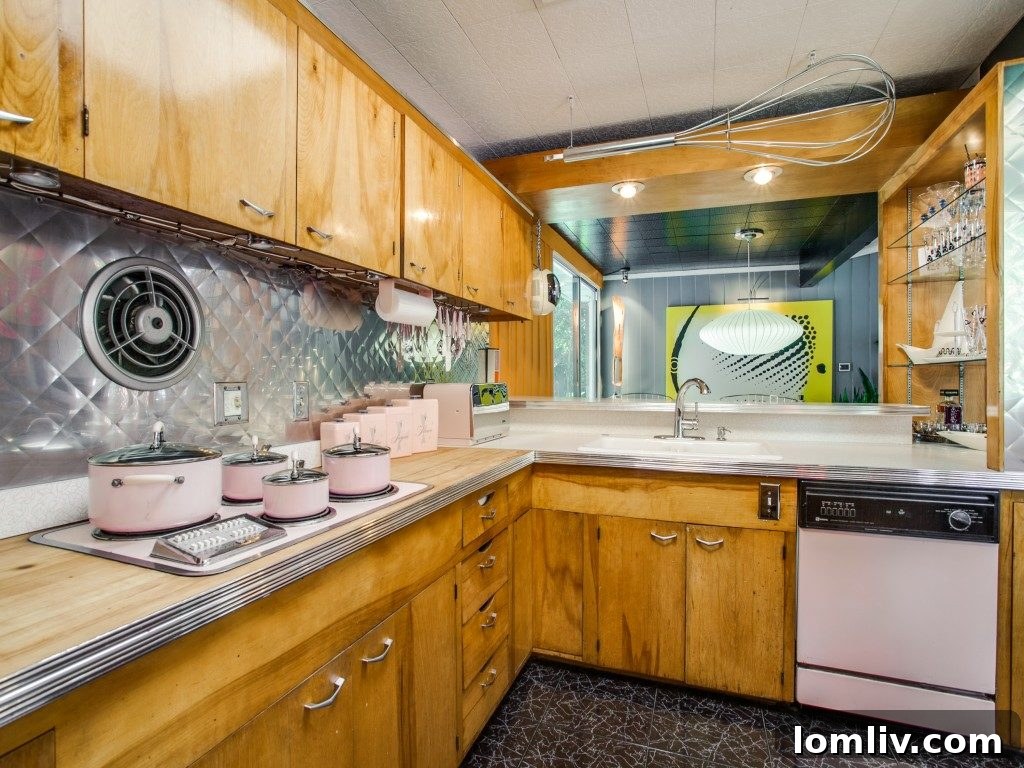 Another perspective of the master bathroom, emphasizing its spacious layout and unique color palette.