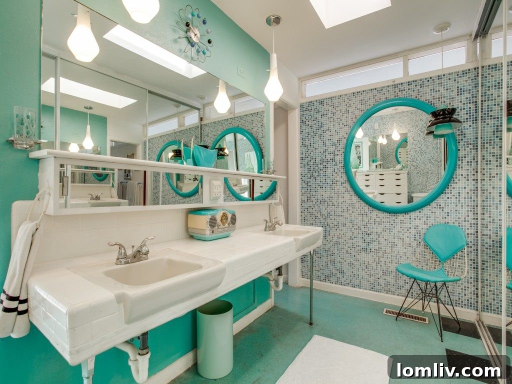 Another view of the meticulously maintained Mid-Century Modern exterior.