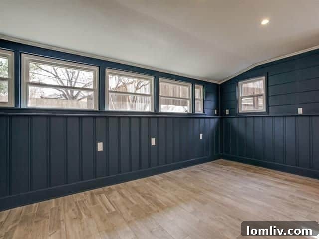 Open concept living area with integrated bar and wine refrigerator