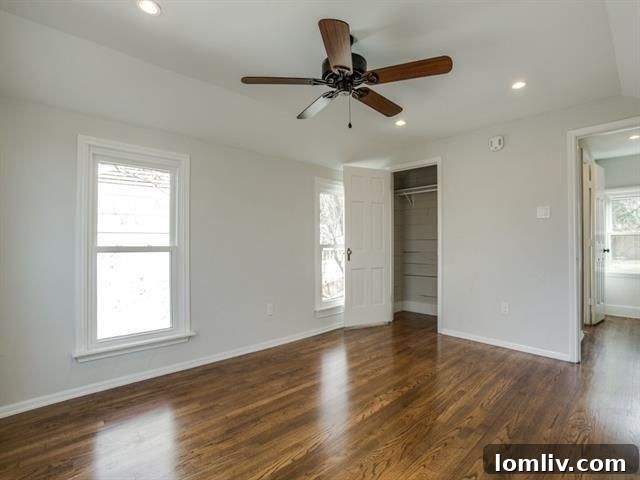 Bright and airy interior space demonstrating open flow