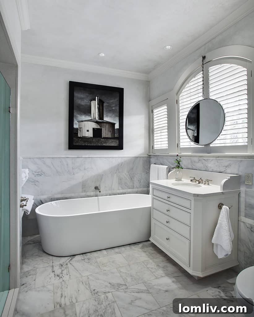 Another view of the sophisticated master bath