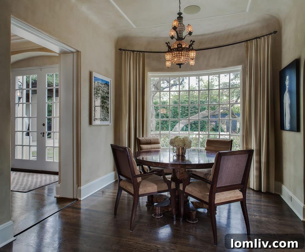 Bright and airy breakfast area