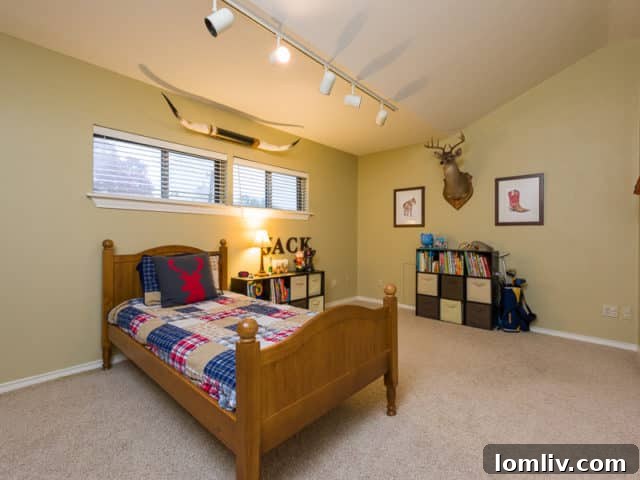 Well-lit and spacious bonus room for play or study